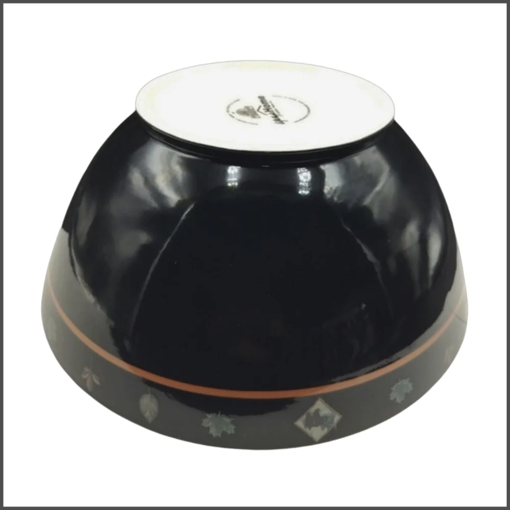 Lifestyle Home ~ Large Black Bowl with Miscellaneous Shapes Around the Rim